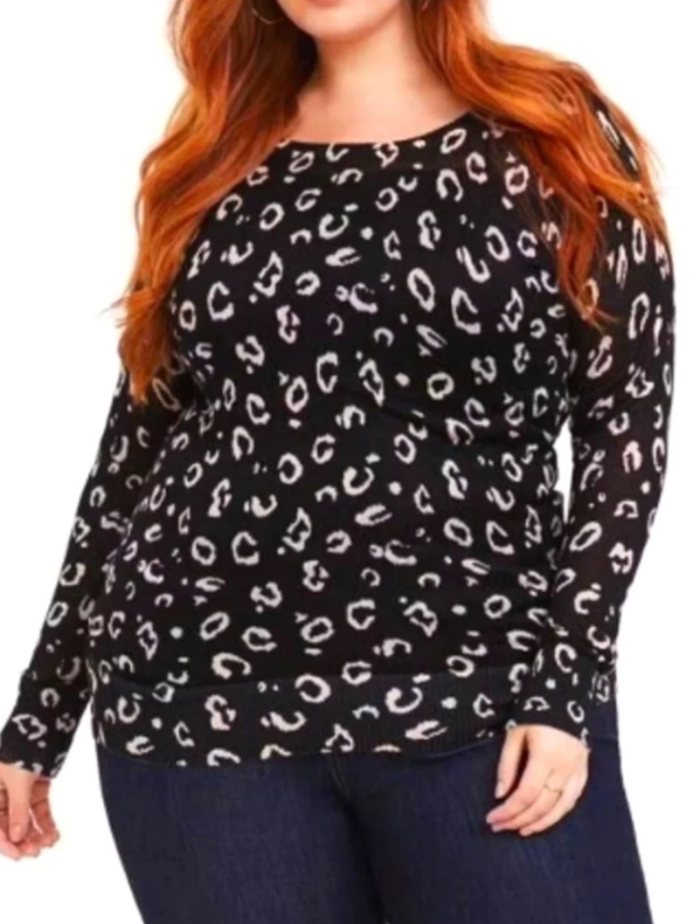 Torrid Size 6 Leopard Print Pullover Tunic Sweater